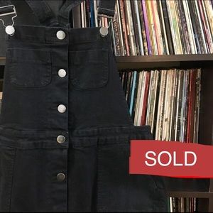 Denim overall dress